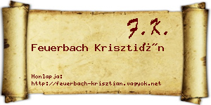 Feuerbach Krisztián névjegykártya